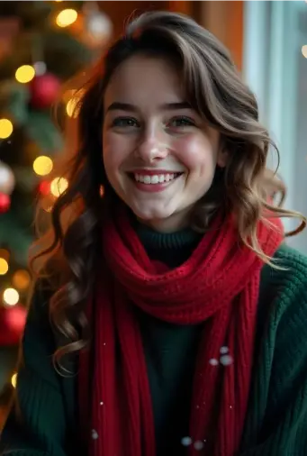 stylish young girl christmas pictures photos