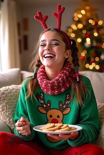 stylish young girl christmas pictures photos