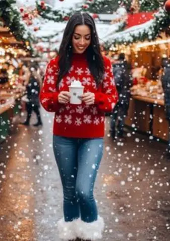 Artistic Christmas Ladki ki Photos