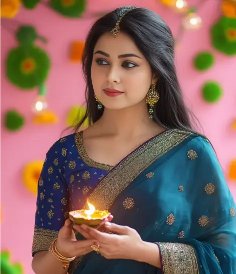 Diwali Ladki Ki Photo