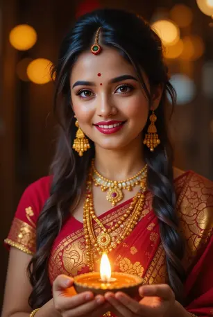 Diwali Ladki Ki Photo