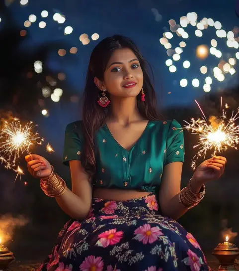 Diwali Ladki Ki Photo