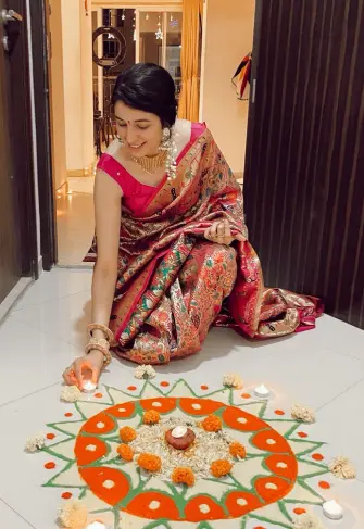 Cute beautiful Ladki ki Photo in Diwali