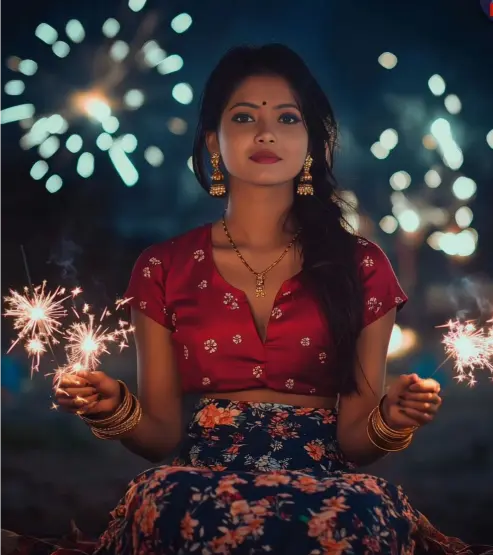 Cute beautiful Ladki ki Photo in Diwali 2025