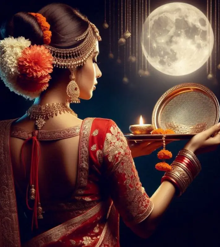 Status Keliye Karwa Chauth Ladki Ki Photo