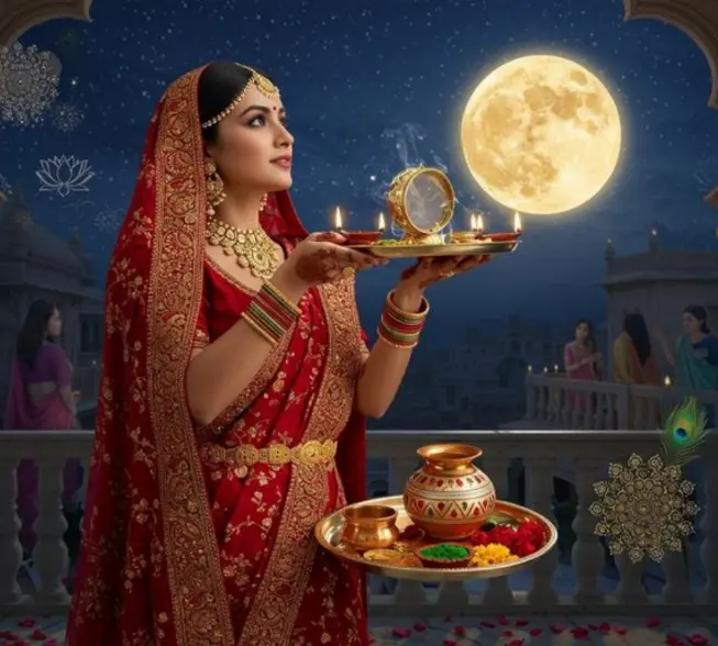 Status Keliye Karwa Chauth Ladki Ki Photo
