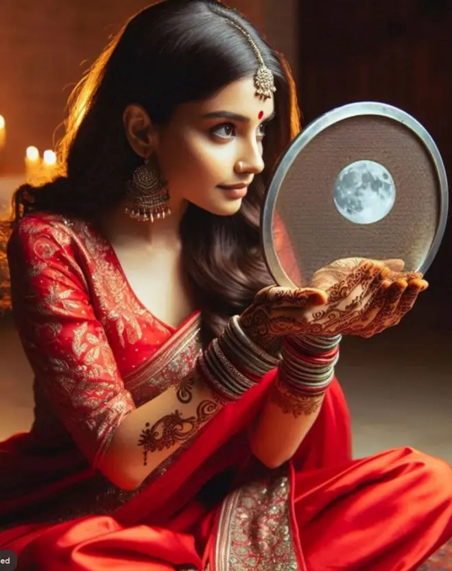 Status Keliye Karwa Chauth Ladki Ki Photo