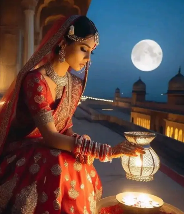 Beautiful Karwa Chauth Ladki Ki Photo