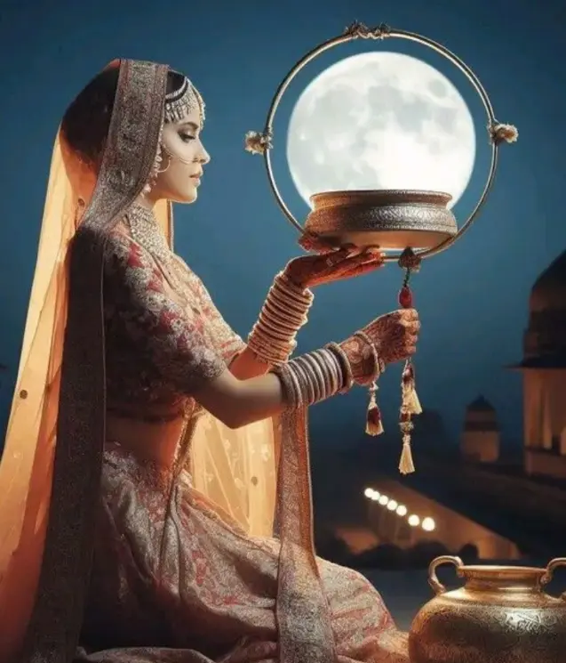 Beautiful Karwa Chauth Ladki Ki Photo