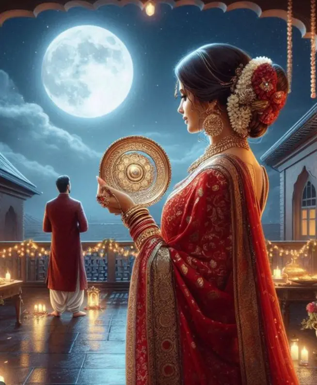 Beautiful Karwa Chauth Ladki Ki Photo