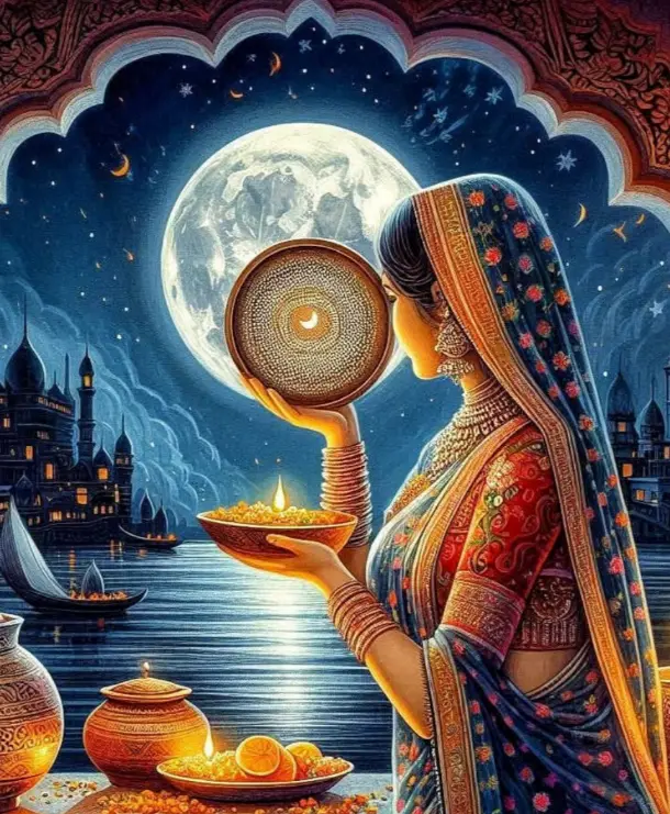 Beautiful Karwa Chauth Ladki Ki Photo