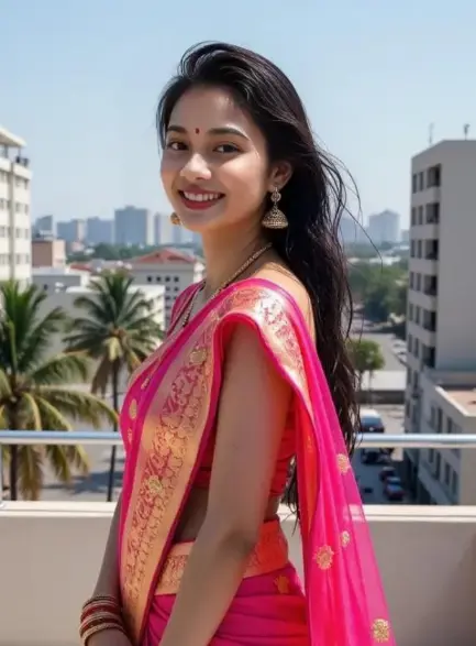 Ladki Ki Photo Saree Mein