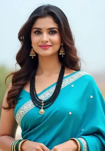 New Style Mein Ladki Ki Photo With Saree