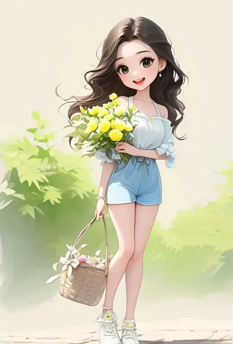 cartoon girl wallpaper