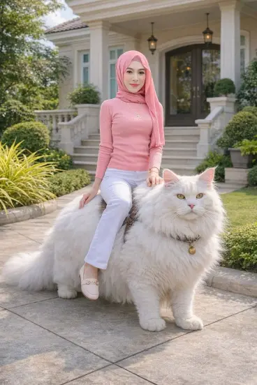 Ladki Ki Photo With Cat selfy