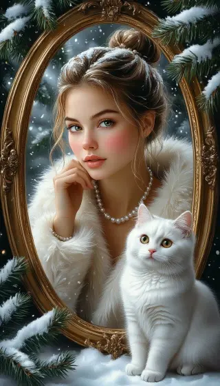 Ladki Ki Photo With Cat dp