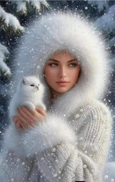 Ladki Ki Photo With Cat HD wallpaper