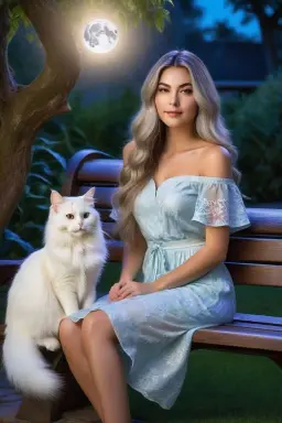 Ladki Ki Photo With Cat HD wallpaper