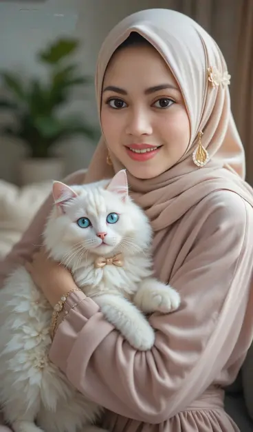 Ladki Ki Photo With Cat HD wallpaper