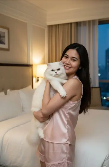 Ladki Ki Photo With Cat HD Image