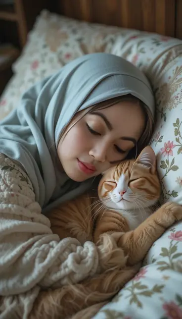 Ladki Ki Photo With Cat HD Image