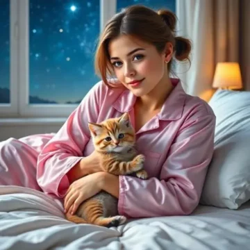 Ladki Ki Photo With Cat