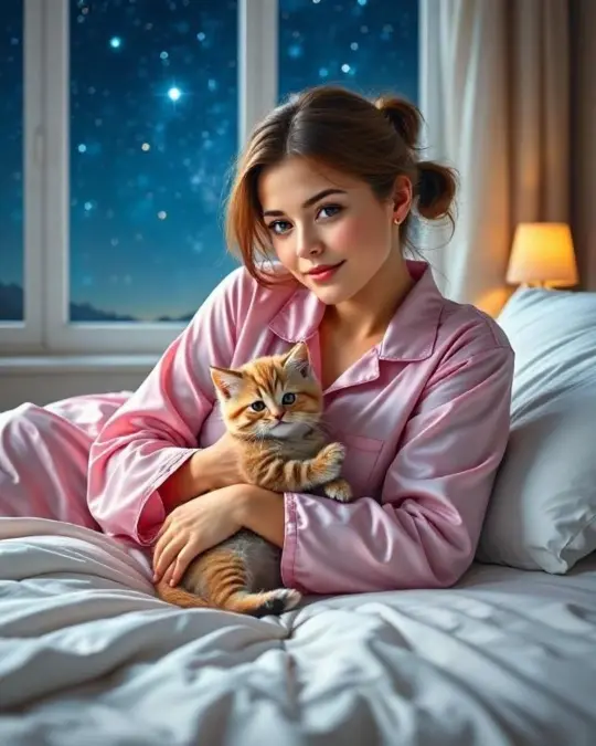 Ladki Ki Photo With Cat whatsapp dp
