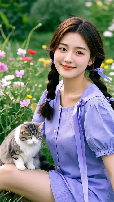 Ladki Ki Photo With Cat whatsapp dp