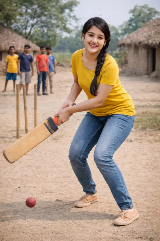 Simple Village girl selfy