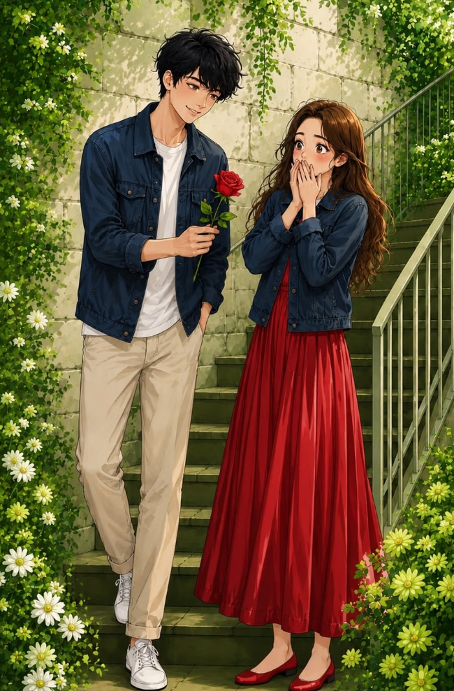 Cute rose propose love Dp pic