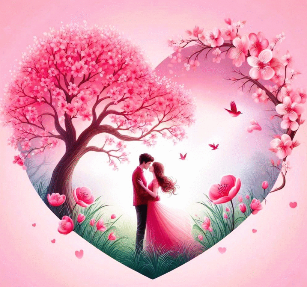 whatsapp dp for love couple inside heart