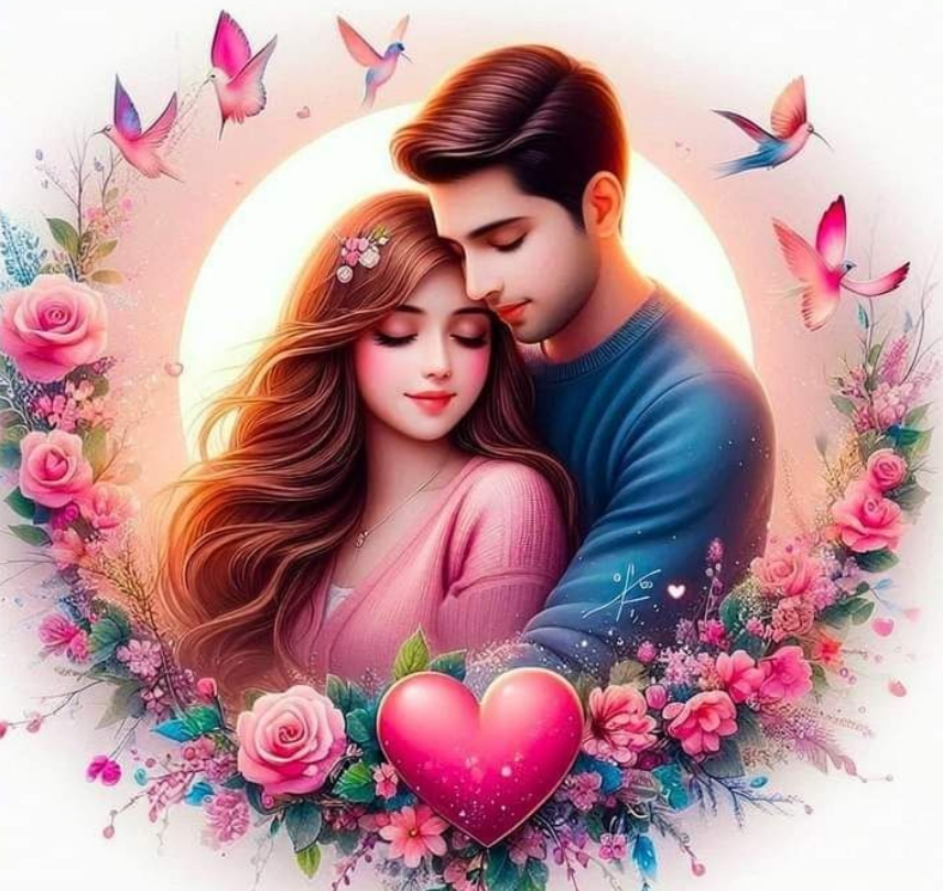 whatsapp dp for love couple frame