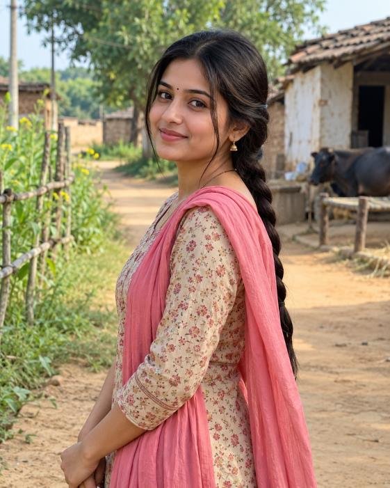 Beautiful gaon ki ladki ki photo in simple dress