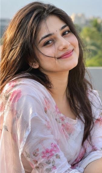 Young woman with minimal makeup in natural outdoor setting