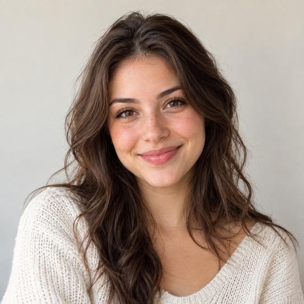 Cute simple girl circular profile friendly picture
