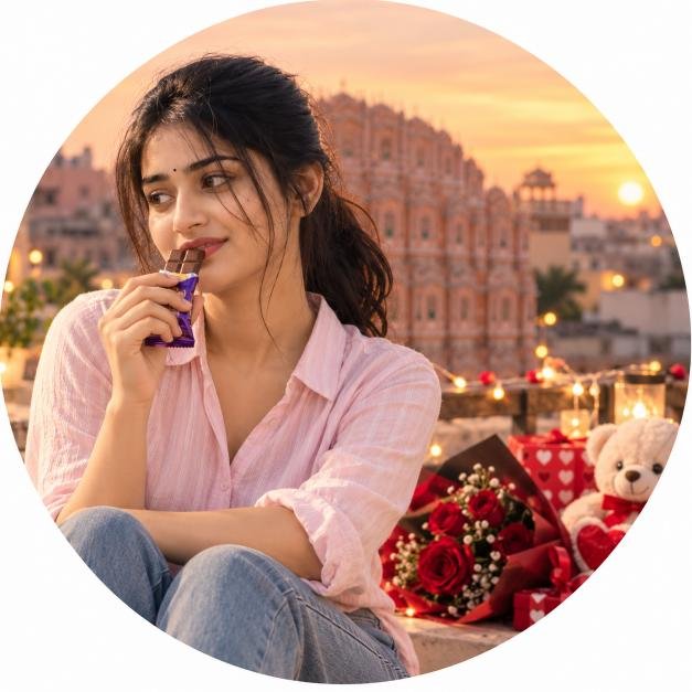 Sad Girl Rounded DP chocolate khati hui