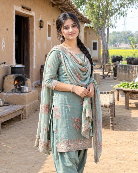 Gaon ki ladki in traditional salwar kameez