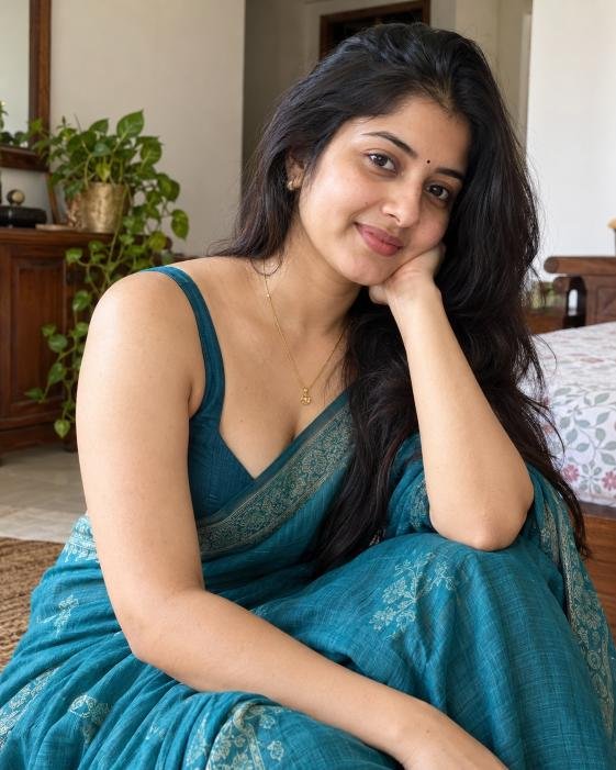 Gharelu ladki wearing kurti with dupatta in courtyard