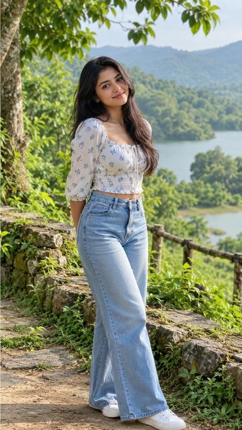 Indian girl in simple ethnic outfit with soft smile