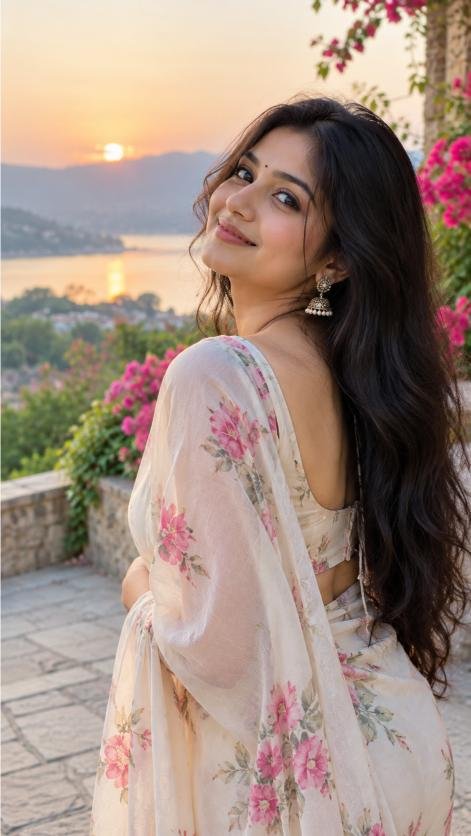 Natural looking young woman full screen mobile wallpaper