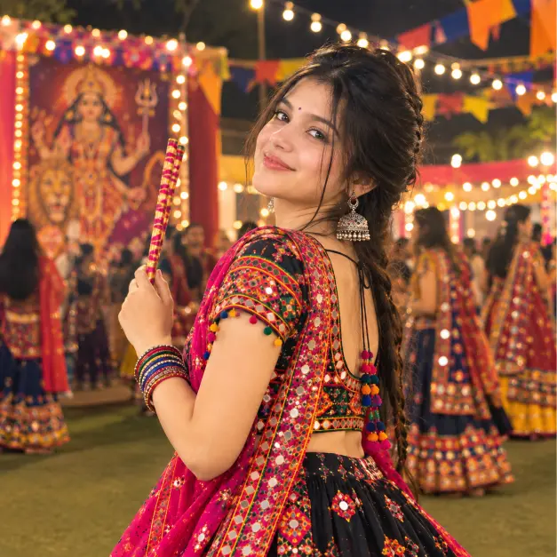 navratri special dp photo for instagram girl