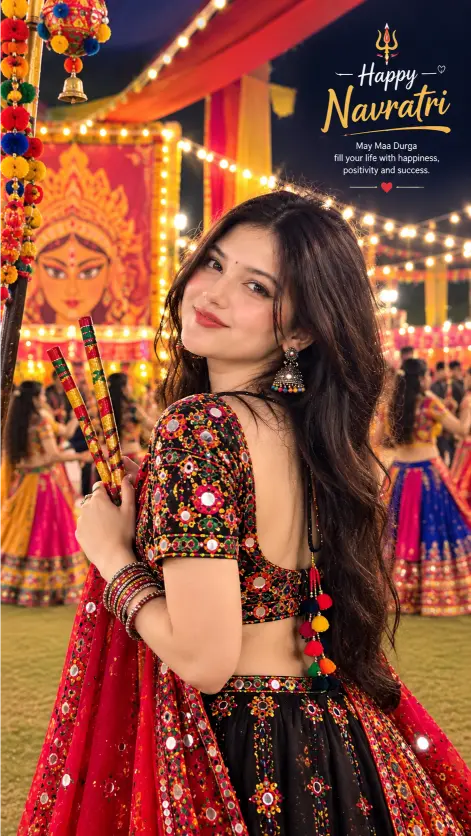 navratri special girl image hd download