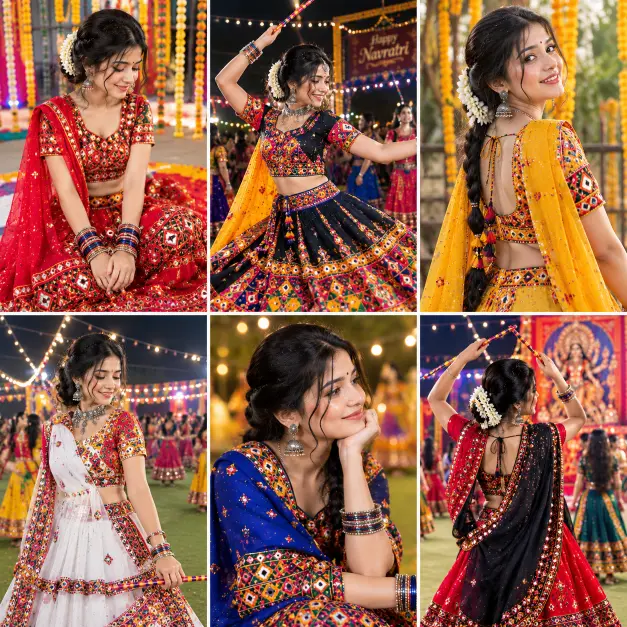 Navratri Garba Look Stylish Ladki Ki Photo Ideas & Traditional Dress Trends