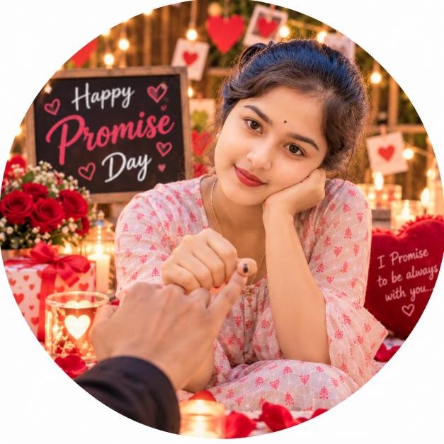 rounded ladki ki photo for happy promise day dp