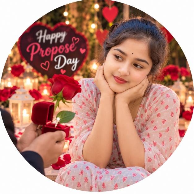 rounded ladki ki photo for happy propose day dp