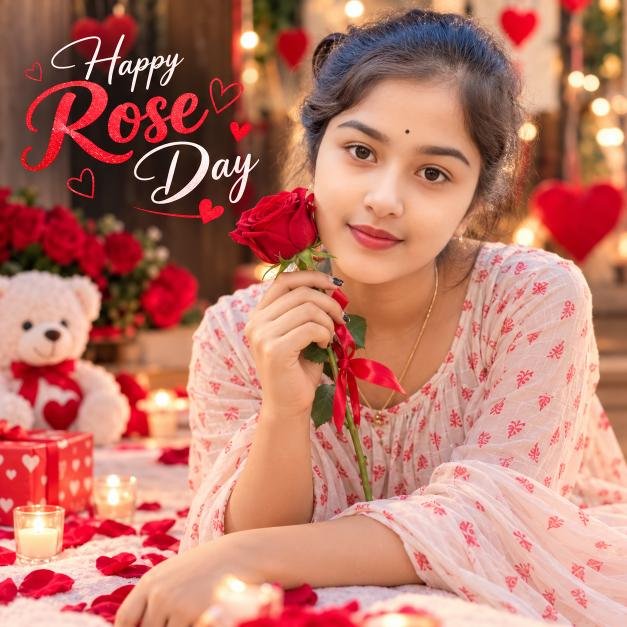rounded ladki ki photo for happy rose day dp