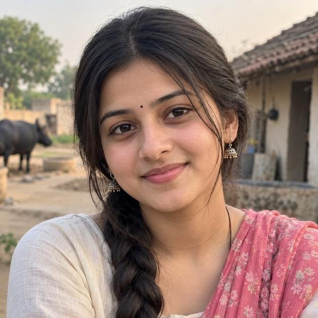 Simple gaon ki ladki face photo for profile picture