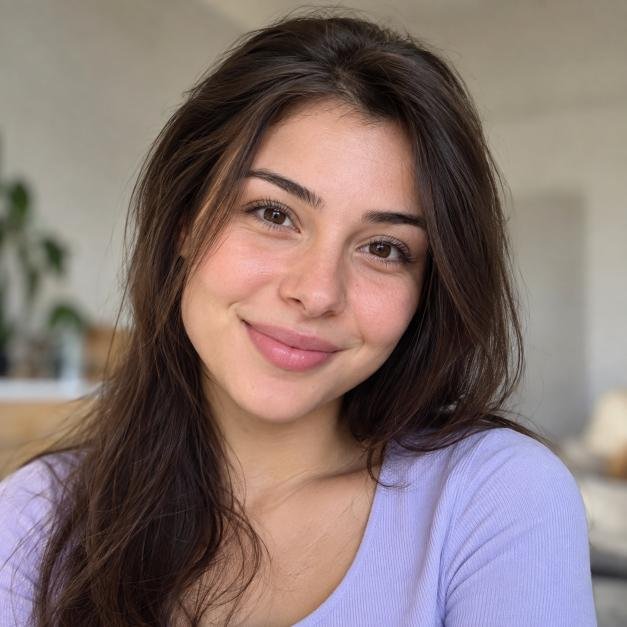 Simple girl portrait for Instagram profile picture