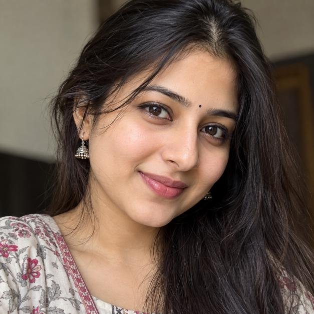 Simple girl close-up portrait for WhatsApp DP