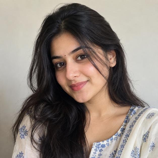 Simple Indian girl Instagram DP with clean background